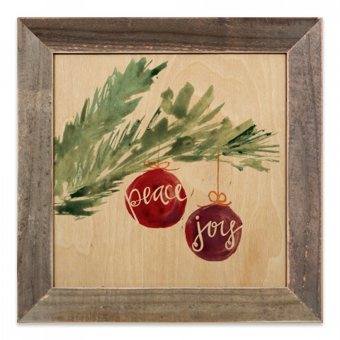 Peace & Joy 12x12 Framed Pallet Wood Art