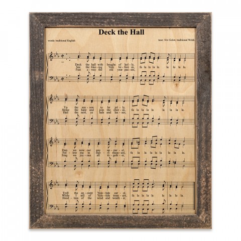 Deck the Halls 14x11 Framed Pallet Wood Art