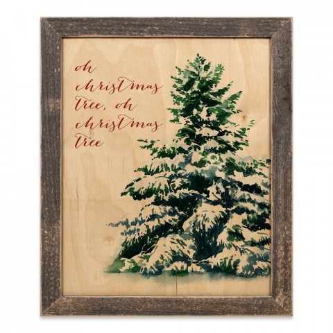 Oh Christmas Tree, Oh Christmas Tree 14x11 Framed Pallet Wood Art
