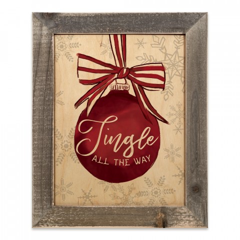 Jingle All the Way 14x11 Framed Pallet Wood Art