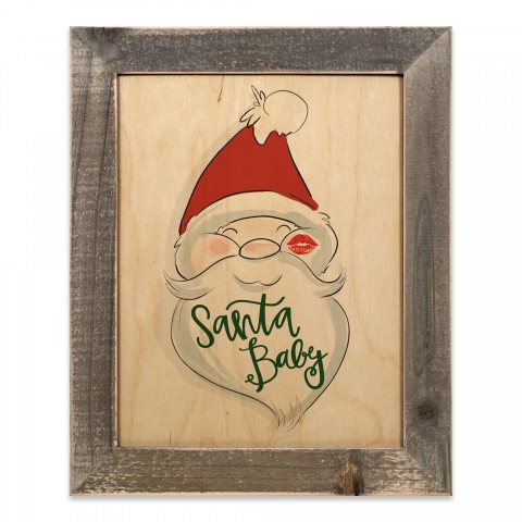 Santa Baby 14x11 Framed Pallet Wood Art