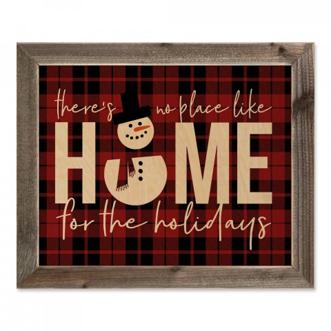 There's No Place Like Home for the Holiday's 20x16 Framed Pallet Wood Art