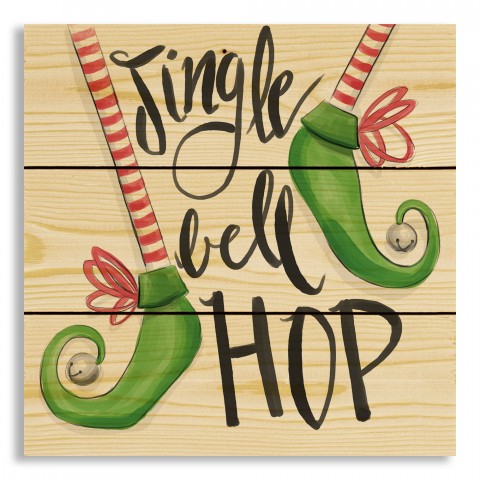Jingle Bell Hop 10.5x10.5 Pallet Wood Art