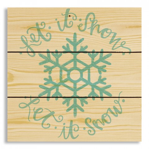 Let It Snow, Let It Snow 10.5x10.5 Pallet Wood Art