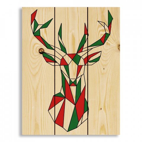 Geo Reindeer 10.5x14 Pallet Wood Art
