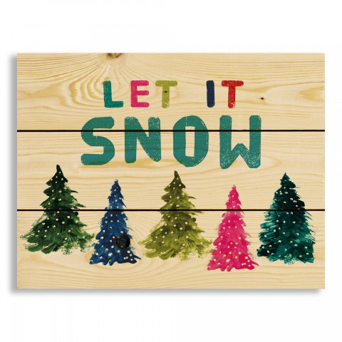 Let it Snow 14x10.5 Pallet Wood Art
