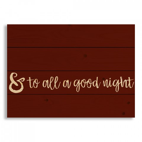 & to All a Good Night 20x14 Pallet Wood Art