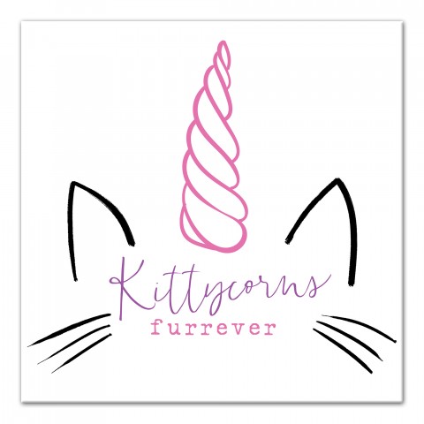 Kittycorns Furrever 12x12 Canvas Wall Art