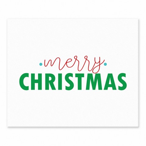 Merry Christmas 8x10 Canvas Wall Art