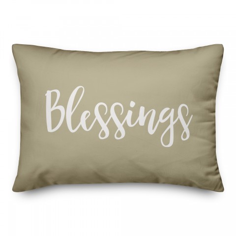 Blessings in Beige 14x20 Spun Poly Pillow