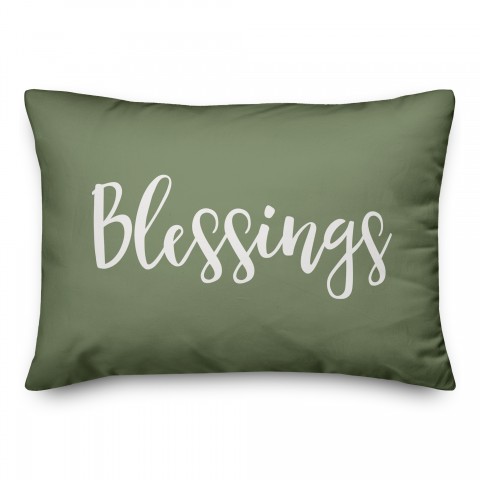 Blessings in Green 14x20 Spun Poly Pillow