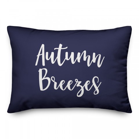Autumn Breezes in Navy 14x20 Spun Poly Pillow