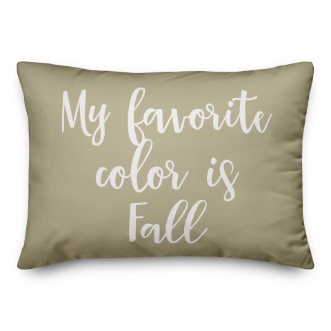 My Favorite Color Is Fall in Beige 14x20 Spun Poly Pillow