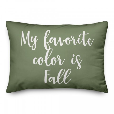 My Favorite Color Is Fall in Green 14x20 Spun Poly Pillow