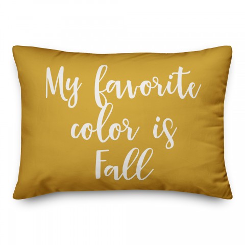 My Favorite Color Is Fall in Mustard 14x20 Spun Poly Pillow