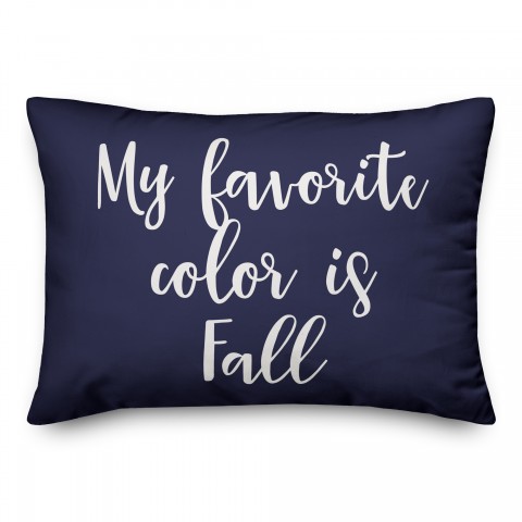 My Favorite Color Is Fall in Navy 14x20 Spun Poly Pillow