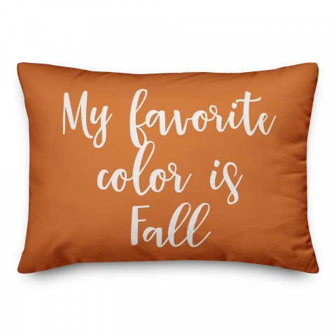 My Favorite Color Is Fall in Orange 14x20 Spun Poly Pillow
