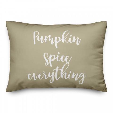 Pumpkin Spice And Everything Nice in Beige 14x20 Spun Poly Pillow