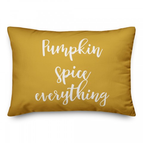 Pumpkin Spice And Everything Nice in Mustard 14x20 Spun Poly Pillow