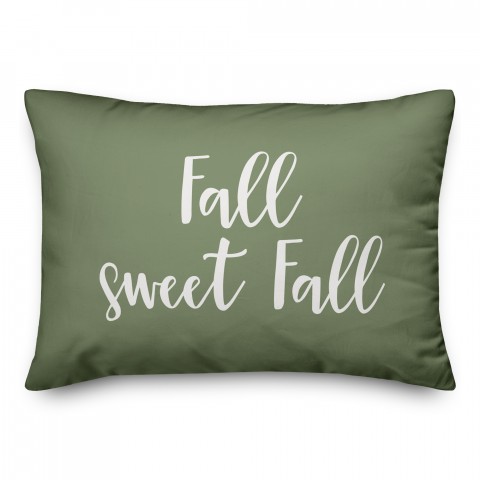 Fall Sweet Fall in Green 14x20 Spun Poly Pillow
