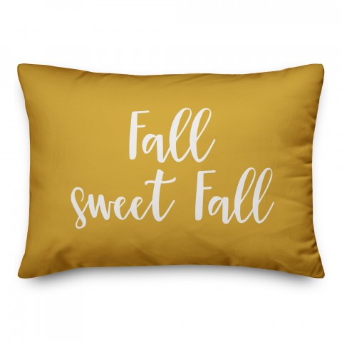 Fall Sweet Fall in Mustard 14x20 Spun Poly Pillow