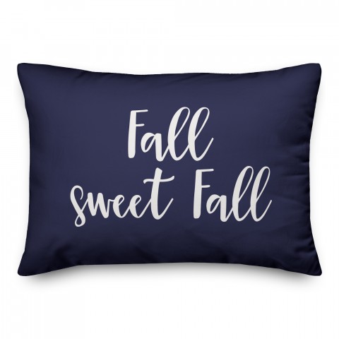Fall Sweet Fall in Navy 14x20 Spun Poly Pillow