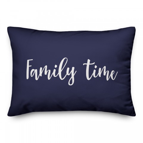 Family Time in Navy 14x20 Spun Poly Pillow