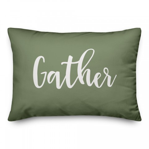 Gather in Green 14x20 Spun Poly Pillow
