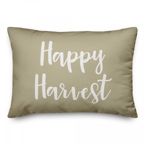 Happy Harvest in Beige 14x20 Spun Poly Pillow