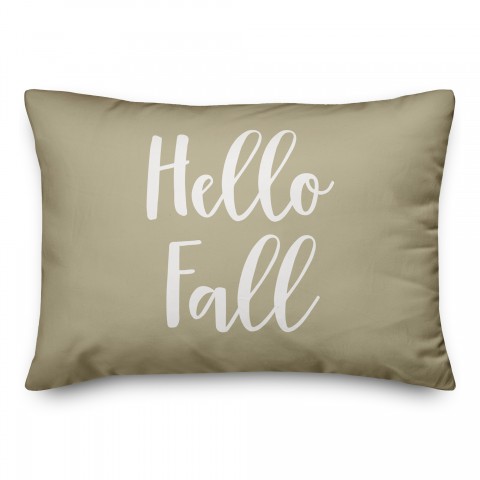 Hello Fall in Beige 14x20 Spun Poly Pillow