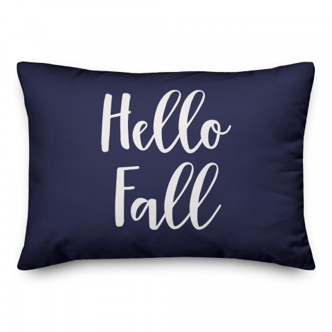 Hello Fall in Navy 14x20 Spun Poly Pillow