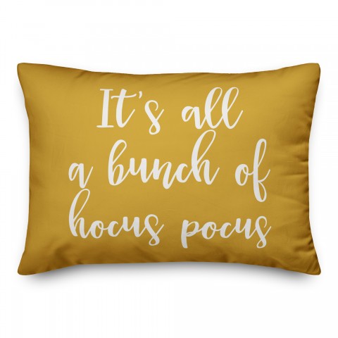It's All A Bunch Of Hocus Pocus in Mustard 14x20 Spun Poly Pillow