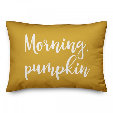 Morning, Pumpkin in Mustard 14x20 Spun Poly Pillow