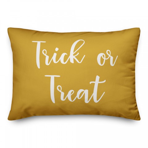 Trick Or Treat in Mustard 14x20 Spun Poly Pillow