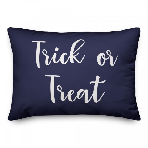 Trick Or Treat in Navy 14x20 Spun Poly Pillow