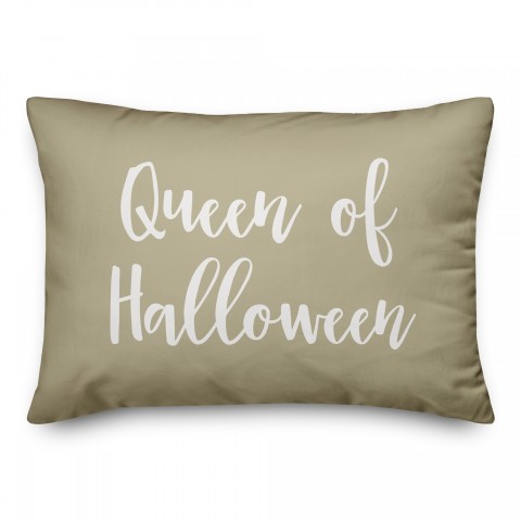 Queen Of Halloween in Beige 14x20 Spun Poly Pillow