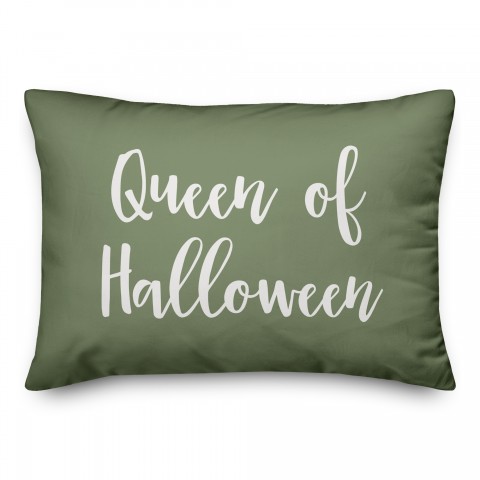 Queen Of Halloween in Green 14x20 Spun Poly Pillow