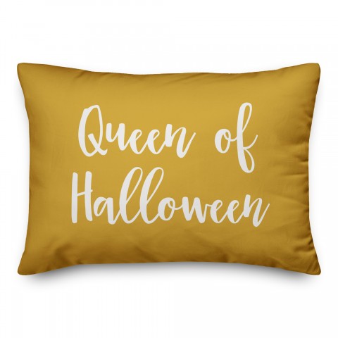 Queen Of Halloween in Mustard 14x20 Spun Poly Pillow