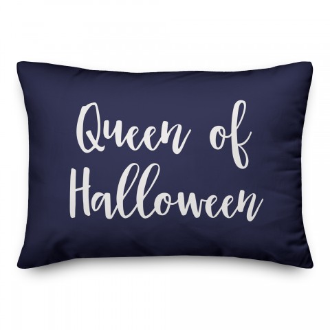 Queen Of Halloween in Navy 14x20 Spun Poly Pillow