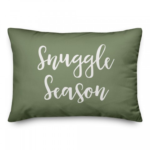 Snuggle Season in Green 14x20 Spun Poly Pillow