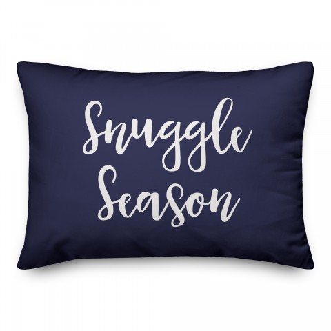 Snuggle Season in Navy 14x20 Spun Poly Pillow