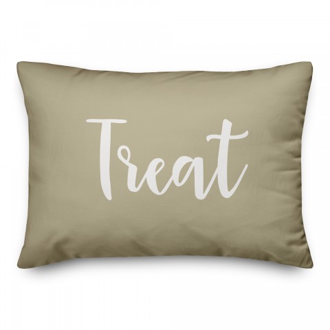 Treat in Beige 14x20 Spun Poly Pillow