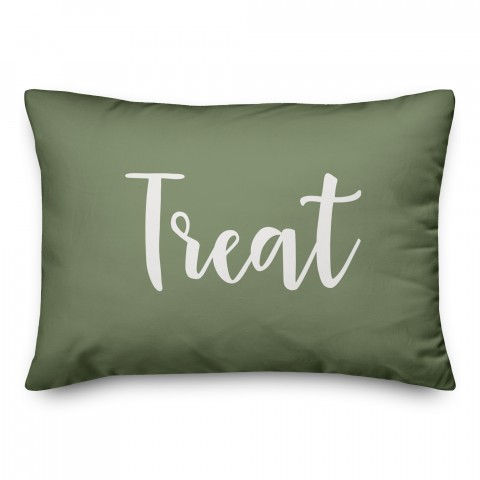 Treat in Green 14x20 Spun Poly Pillow