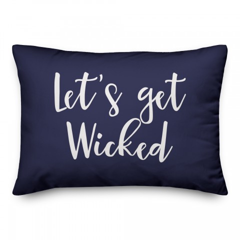 Let's Get Wicked in Navy 14x20 Spun Poly Pillow