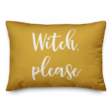 Witch, Please in Mustard 14x20 Spun Poly Pillow