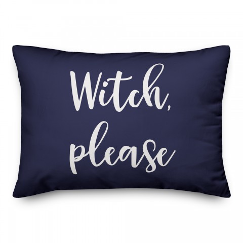 Witch, Please in Navy 14x20 Spun Poly Pillow