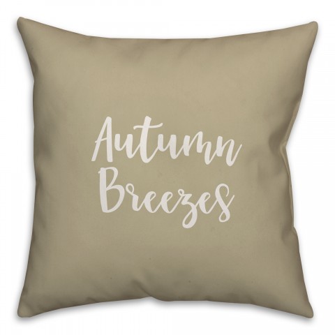 Autumn Breezes in Beige 18x18 Spun Poly Pillow