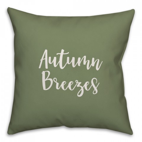 Autumn Breezes in Green 18x18 Spun Poly Pillow