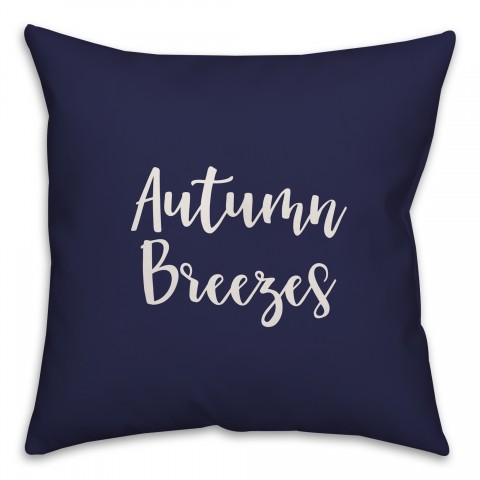 Autumn Breezes in Navy 18x18 Spun Poly Pillow