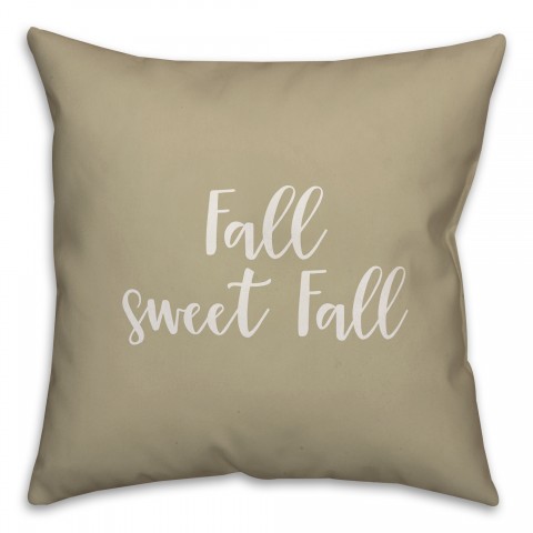 Fall Sweet Fall in Beige 18x18 Spun Poly Pillow